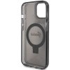 Guess GUHMP15MHRSGSK iPhone 15 Plus / 14 Plus 6.7 czarny/black hardcase Ring Stand Script Glitter MagSafe